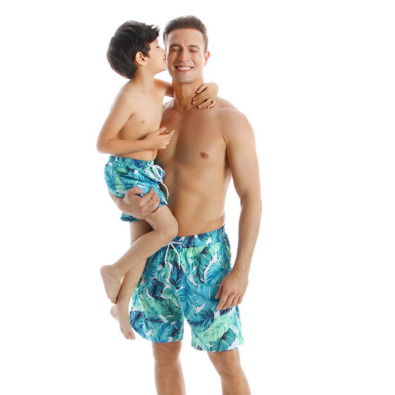 New Style Parent Child Swimwear Quick Drying Beach Pants - J Micheal