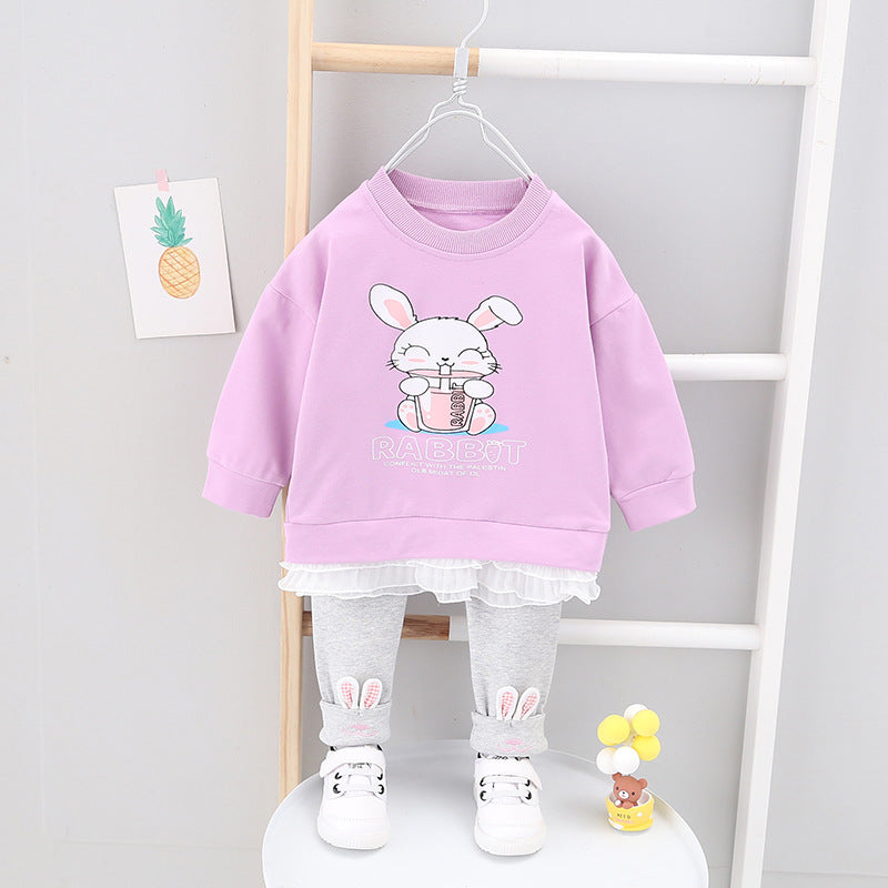 Children's Spring outfit with bunny - J Micheal