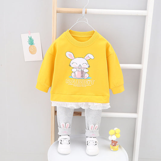 Children's Spring outfit with bunny - J Micheal