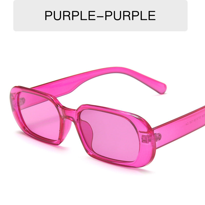 Retro Small Frame Sunglasses Female Candy Color Colorful Fashion Sunglasses - J Micheal