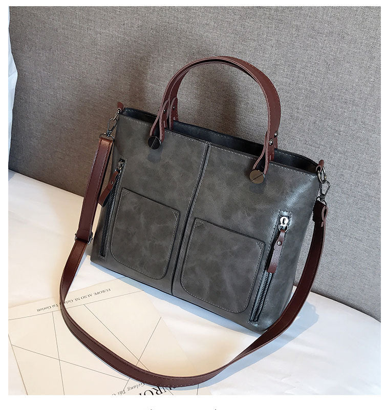 Vintage PU Shoulder Bag Female Causal Totes - J Micheal