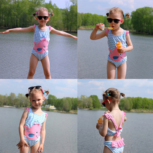 Baby Girls Swimwear Watermelon Swimsuit Swimming Beach Bathing Bikini Cute Summer One-piece Swimming Costume - J Micheal