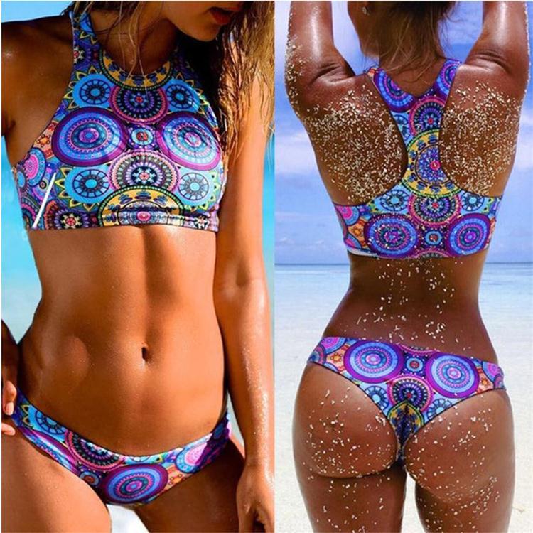 New Low Waist Triangle Bikinis High Neck Brazilian Swimwear Swimsuit Swimsuit Bikini Set Brazilian Beachwear Biquini - J Micheal