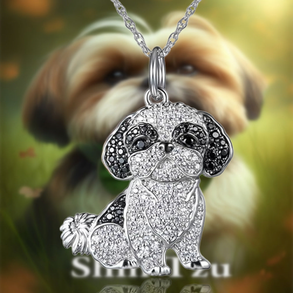 Shih Tzu Pendant Zinc Alloy Die Casting Puppy Necklace - J Micheal