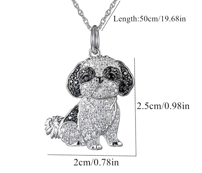 Shih Tzu Pendant Zinc Alloy Die Casting Puppy Necklace - J Micheal