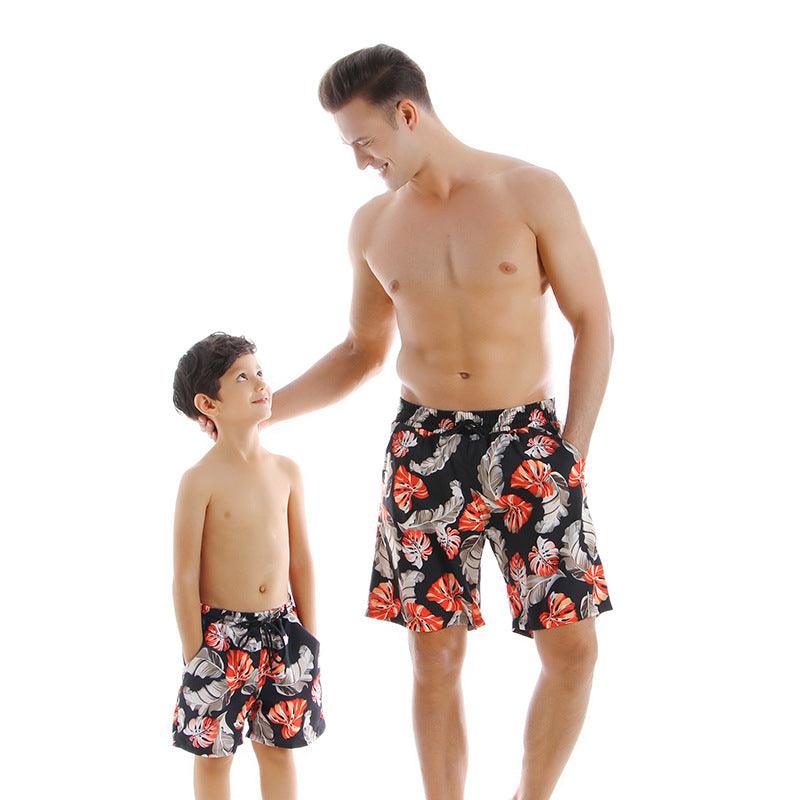 New Style Parent Child Swimwear Quick Drying Beach Pants - J Micheal