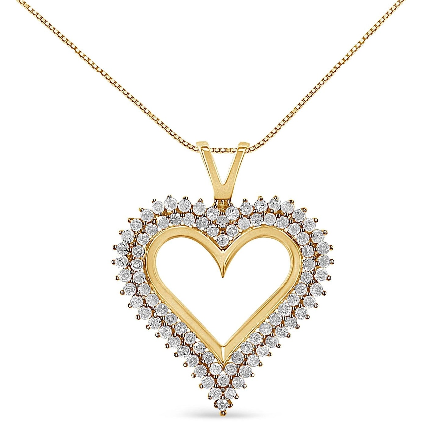 .925 Sterling Silver Diamond Heart 18" Pendant Necklace (I-J Color, I2-I3 Clarity) - J Micheal