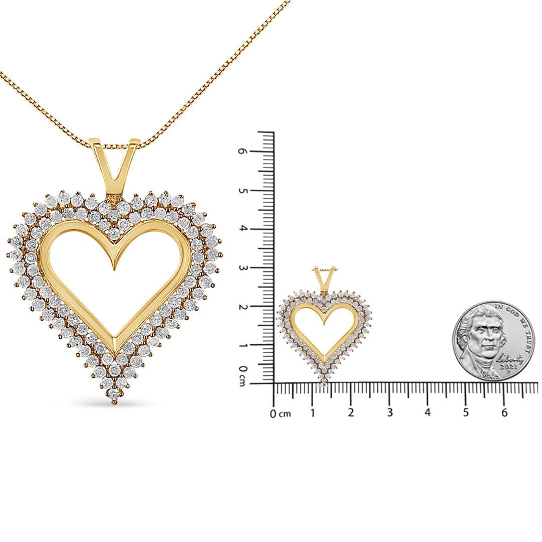 .925 Sterling Silver Diamond Heart 18" Pendant Necklace (I-J Color, I2-I3 Clarity) - J Micheal