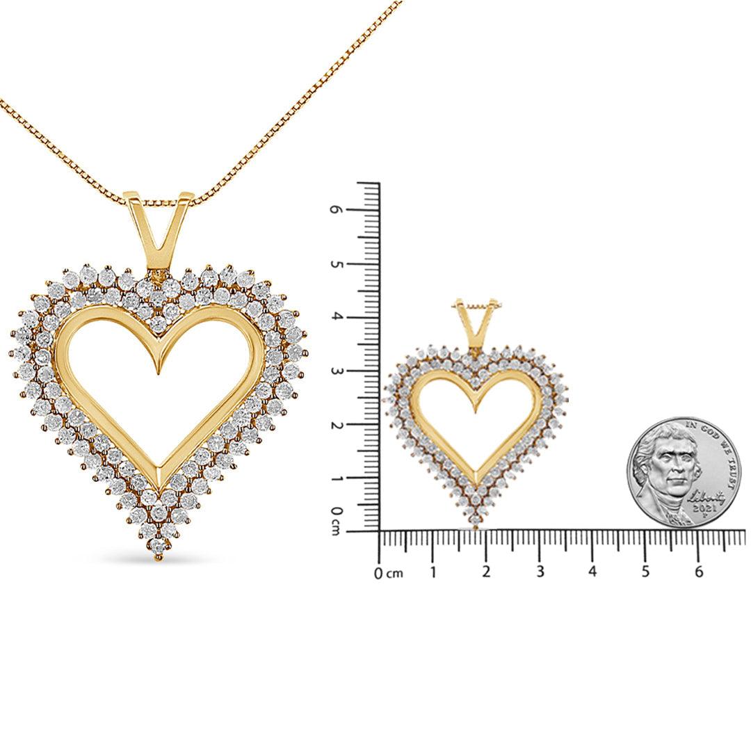 .925 Sterling Silver Diamond Heart 18" Pendant Necklace (I-J Color, I2-I3 Clarity) - J Micheal