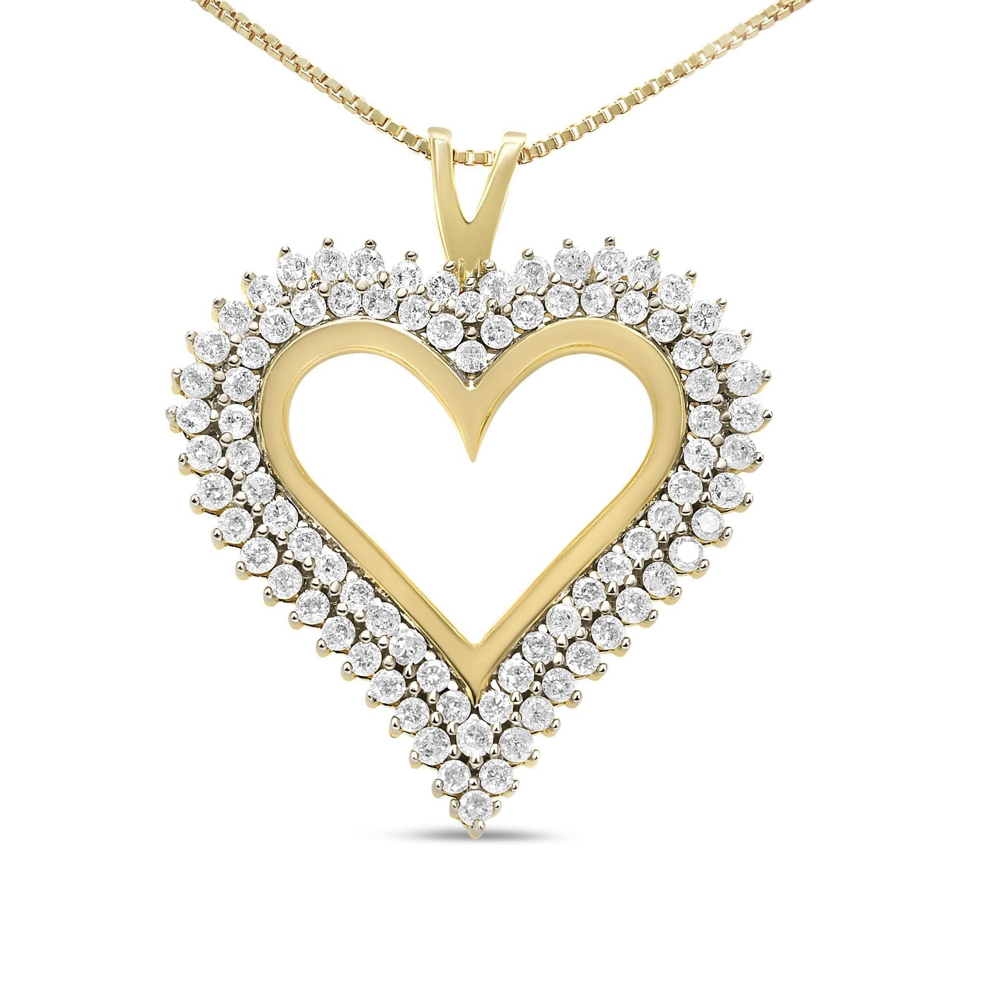 .925 Sterling Silver Diamond Heart 18" Pendant Necklace (I-J Color, I2-I3 Clarity) - J Micheal