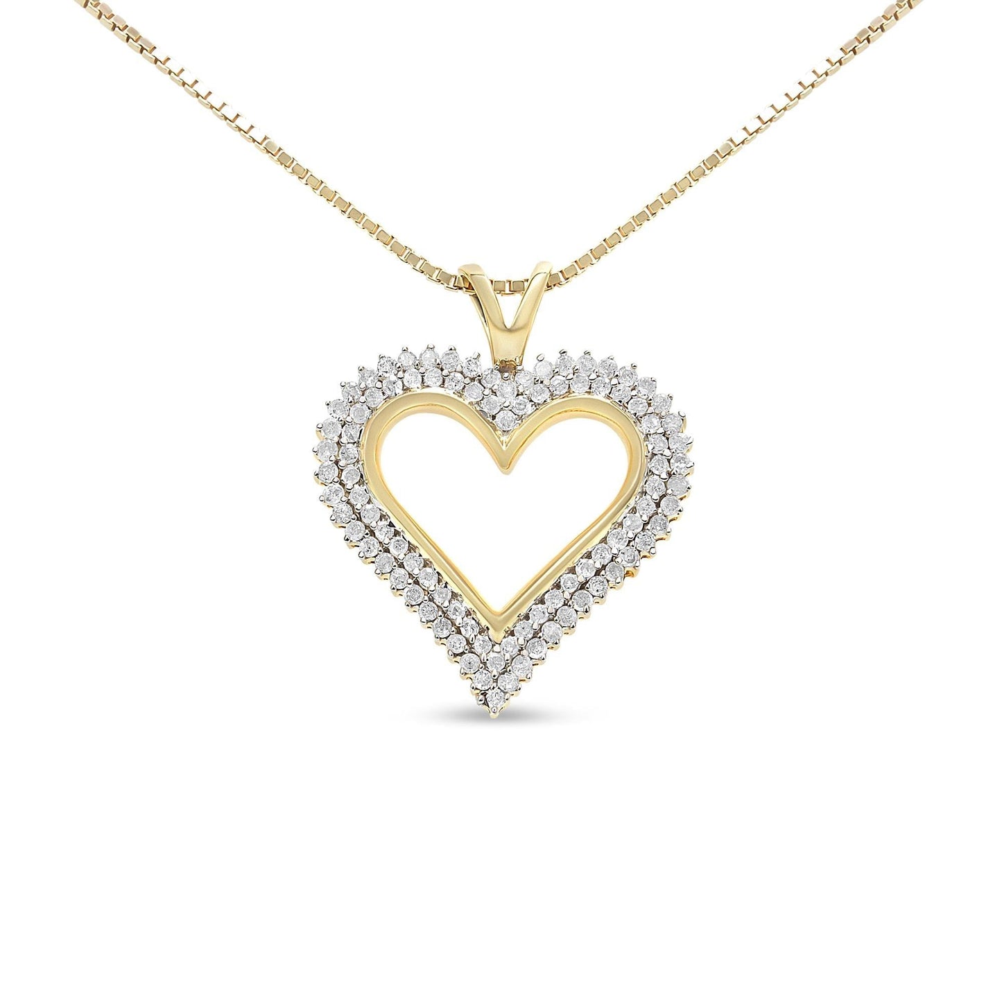 .925 Sterling Silver Diamond Heart 18" Pendant Necklace (I-J Color, I2-I3 Clarity) - J Micheal