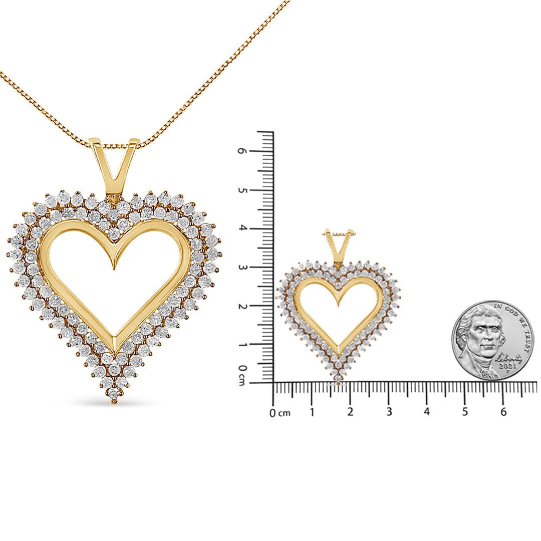 .925 Sterling Silver Diamond Heart 18" Pendant Necklace (I-J Color, I2-I3 Clarity) - J Micheal