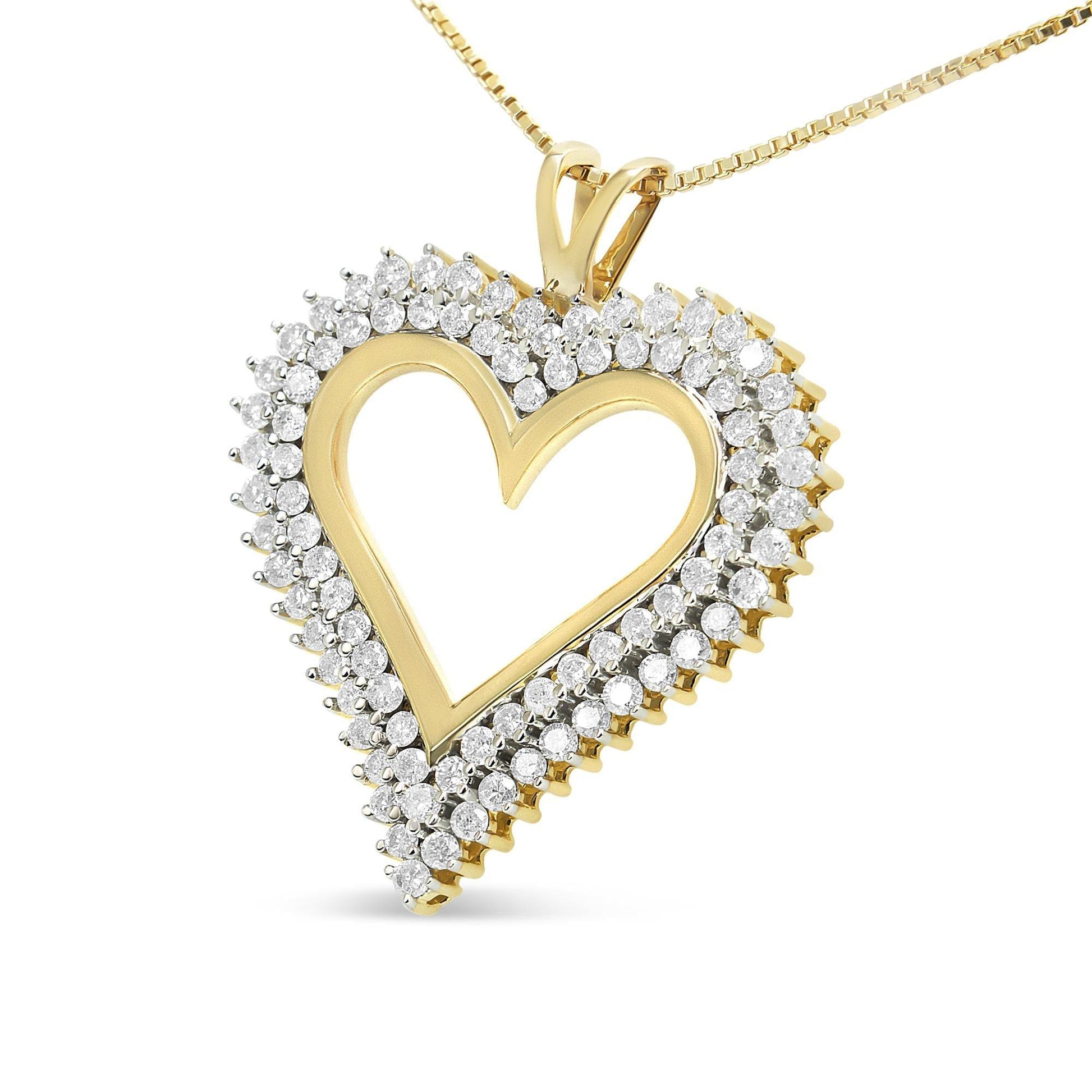 .925 Sterling Silver Diamond Heart 18" Pendant Necklace (I-J Color, I2-I3 Clarity) - J Micheal