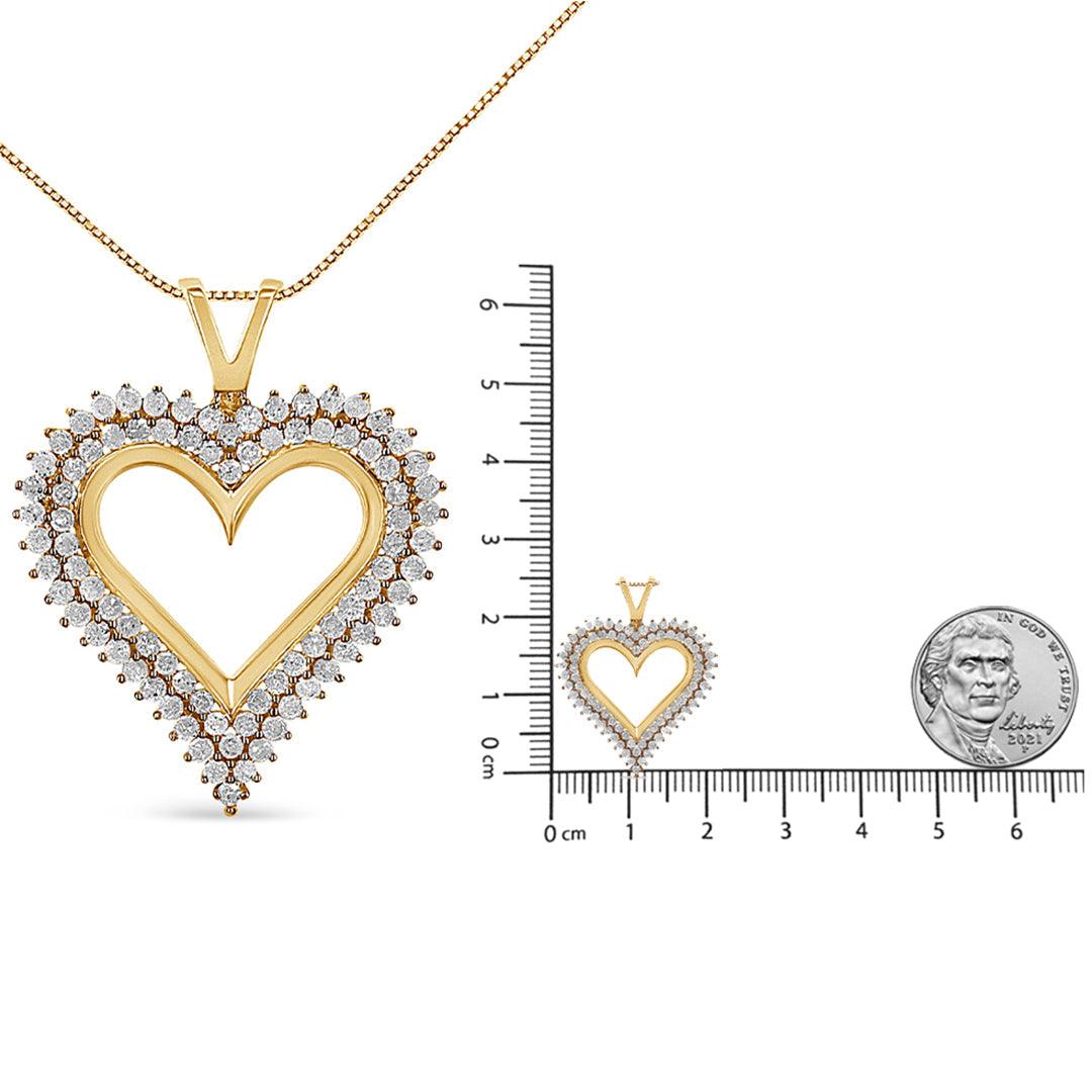 .925 Sterling Silver Diamond Heart 18" Pendant Necklace (I-J Color, I2-I3 Clarity) - J Micheal